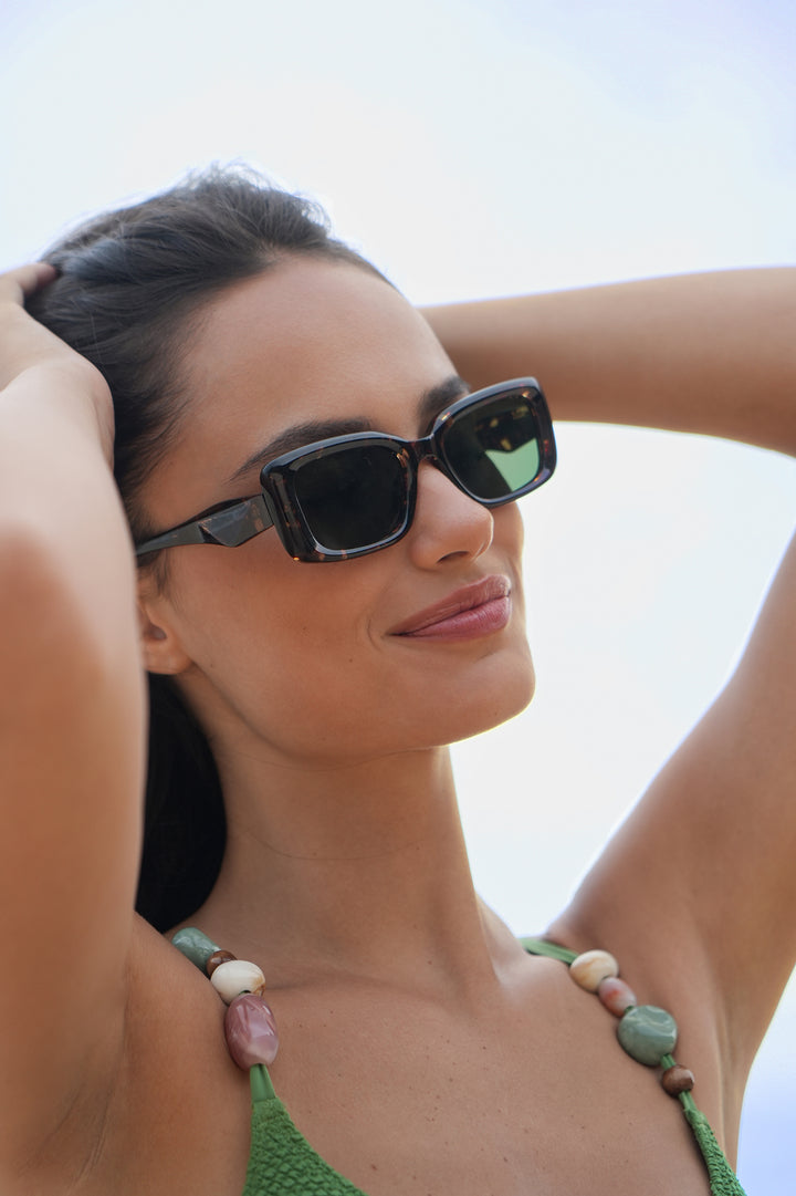 Vilnius Tortoiseshell Rectangle Women’s Sunglasses