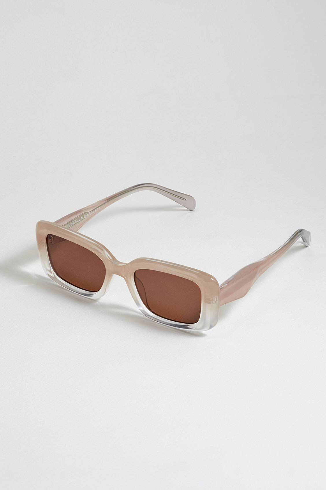 Transparent Champagne Vilnius Rectangle Women’s Sunglasses