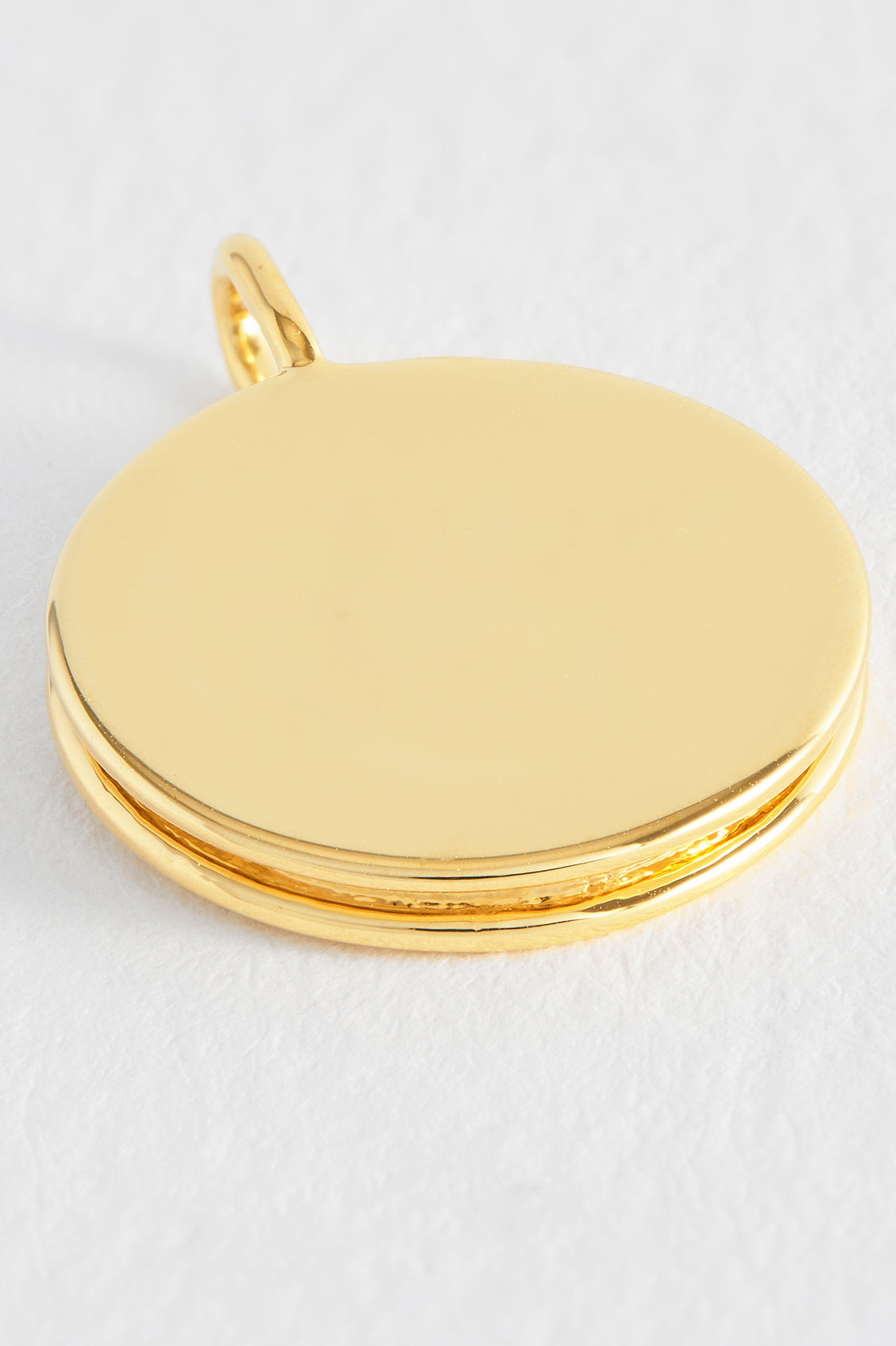 Estella Bartlett | Gold Plated Engravable Large Round Disc Charm