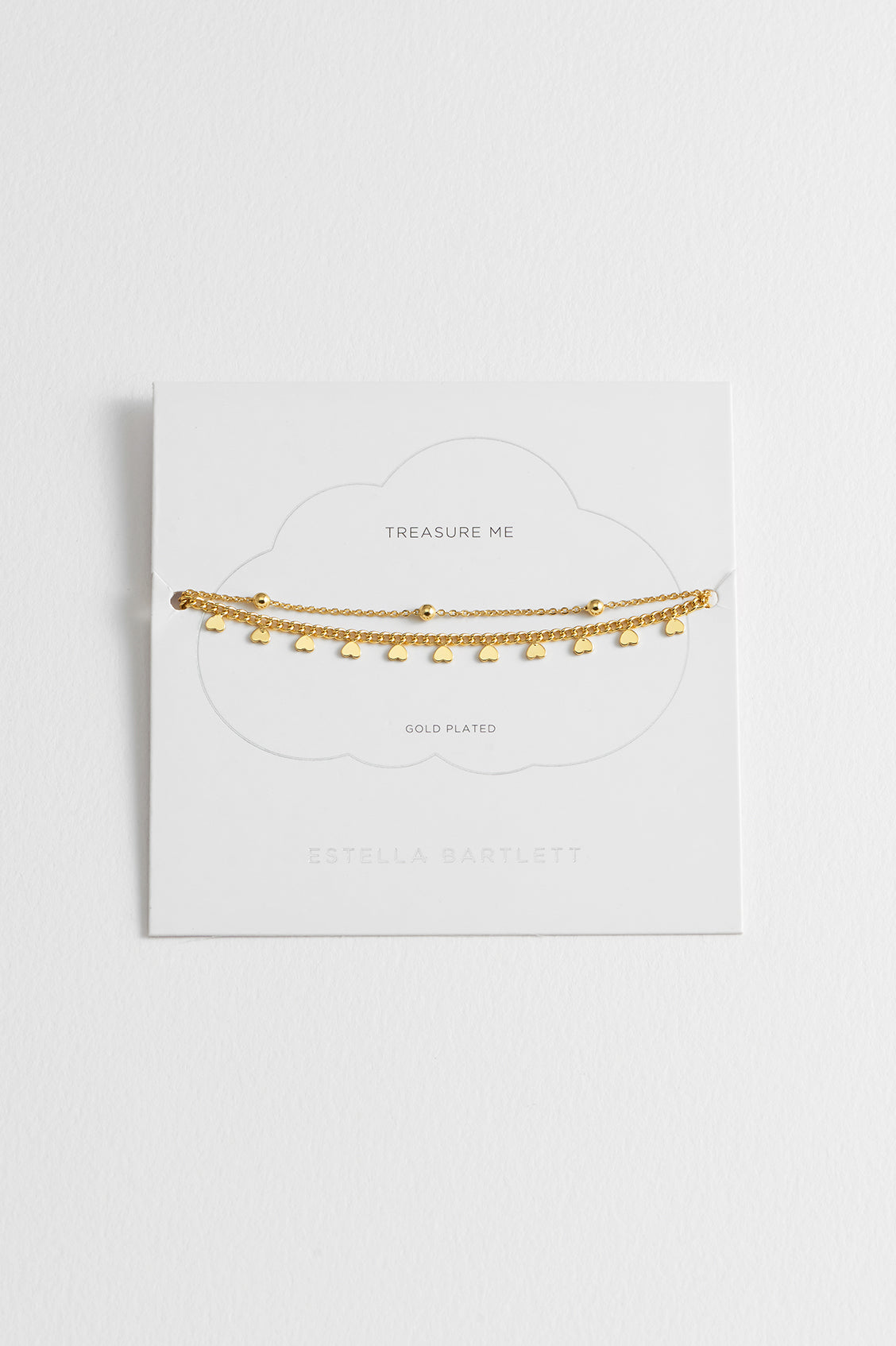 Heart Bead Chain Double Bracelet
