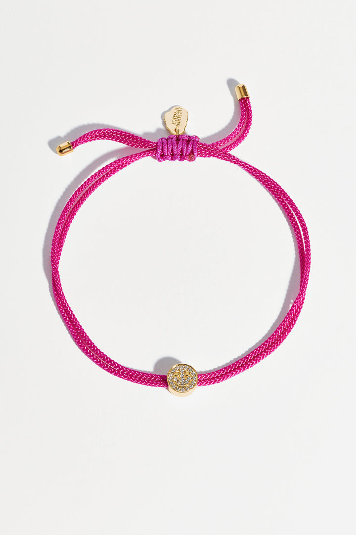 Pave Smile Friendship Bracelet