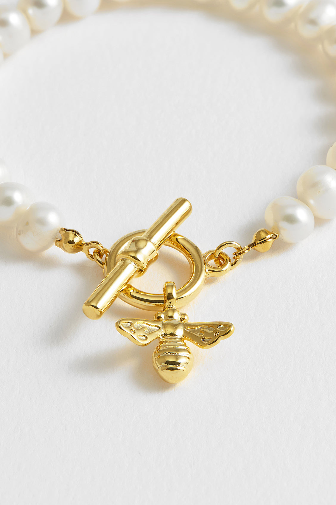 Pearl Bumble Bee T-Bar Bracelet