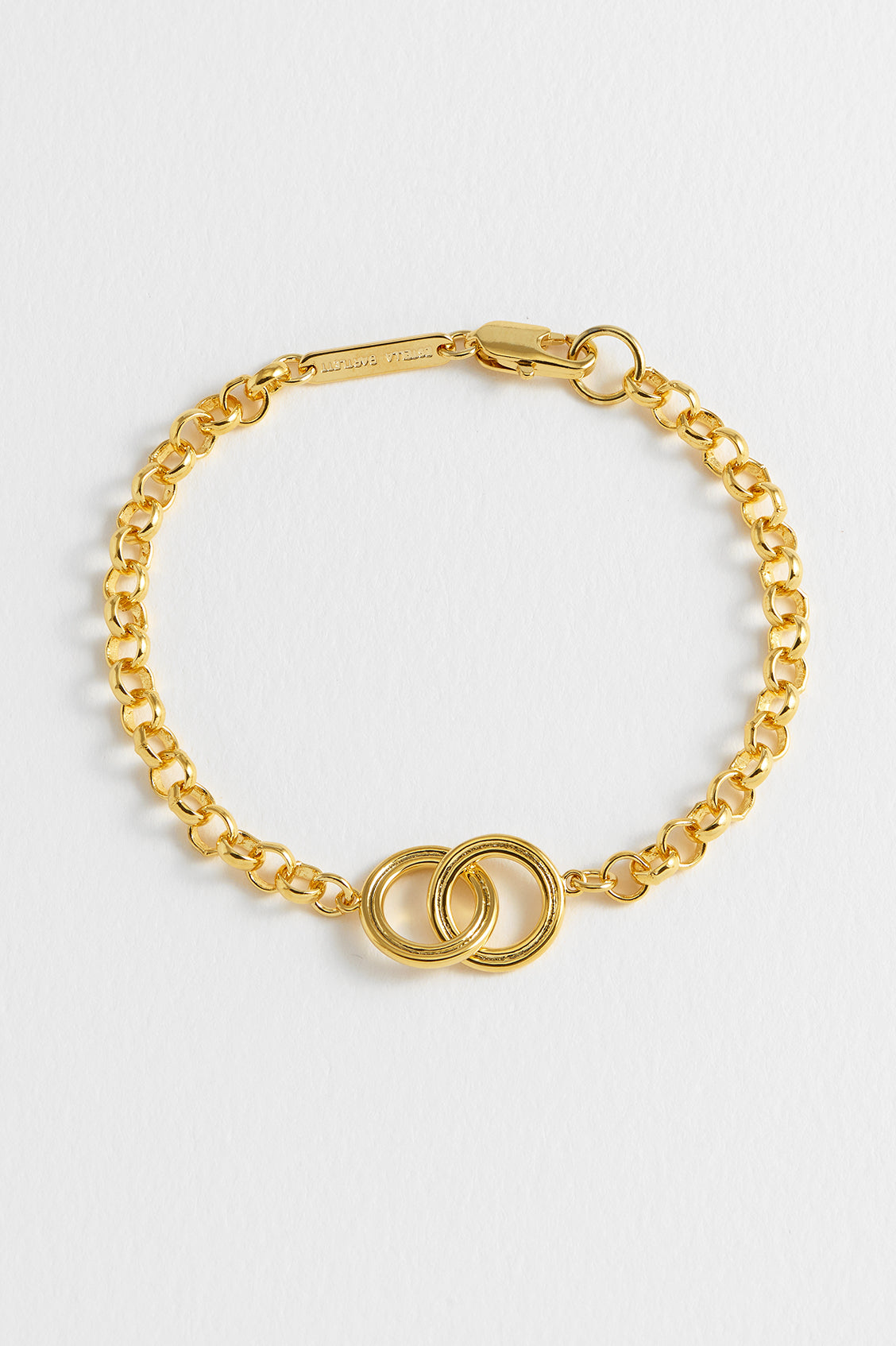 Linked Grooved Circles Bracelet