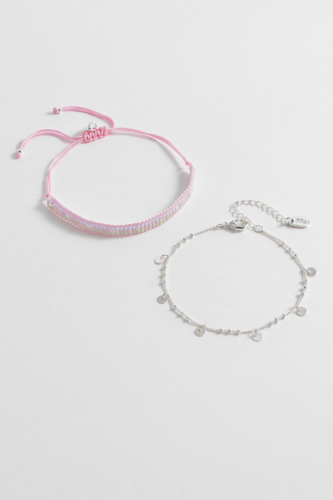 Woven Duo Beaded Charm Bracelets