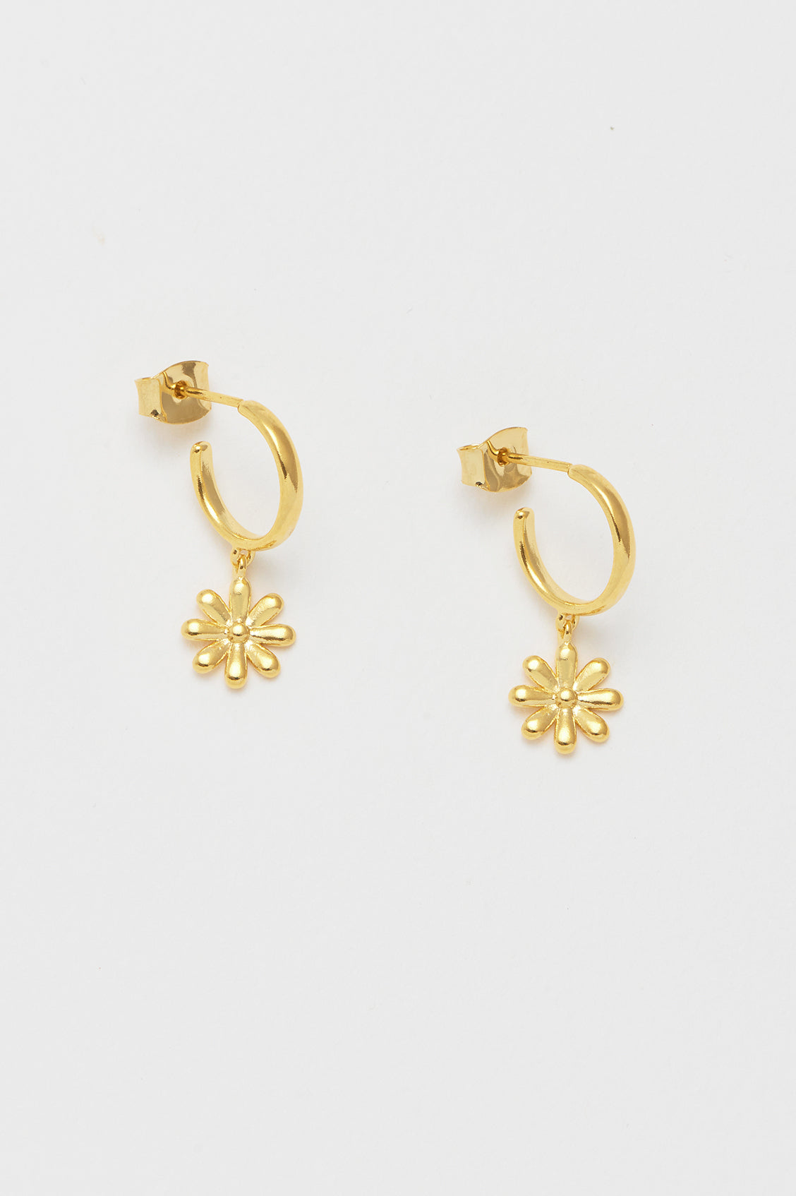 Minimal Daisy Drop Earrings