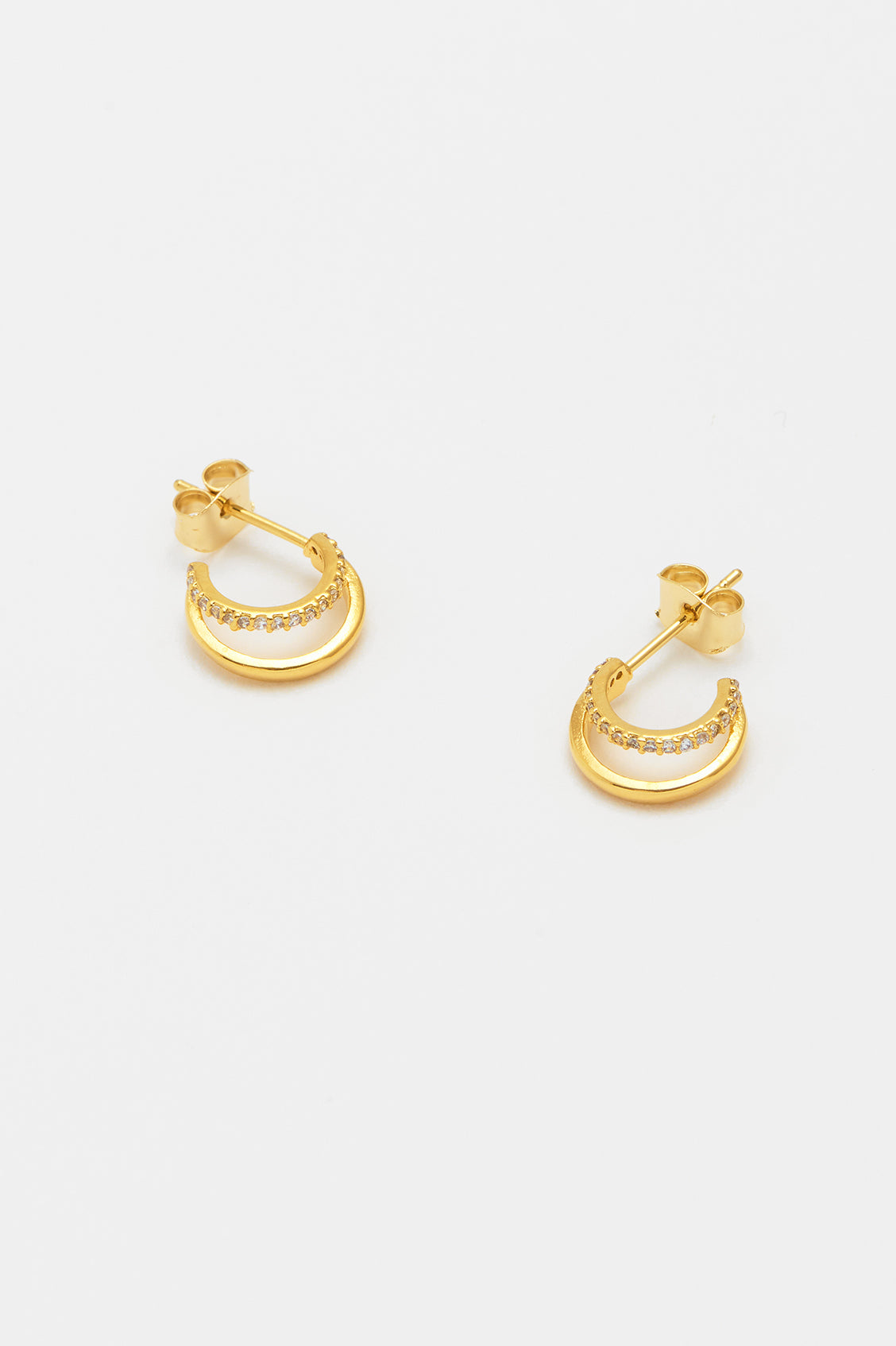 Pave Curl Hoops
