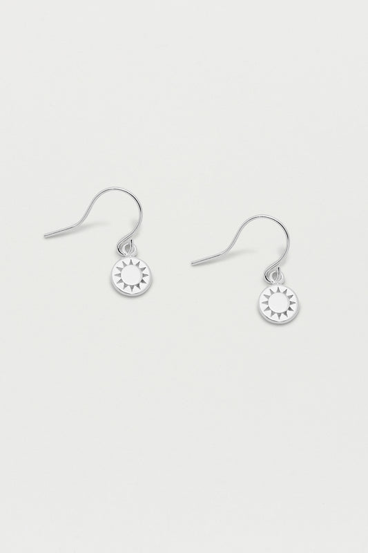 Sun Charm Drop Earrings