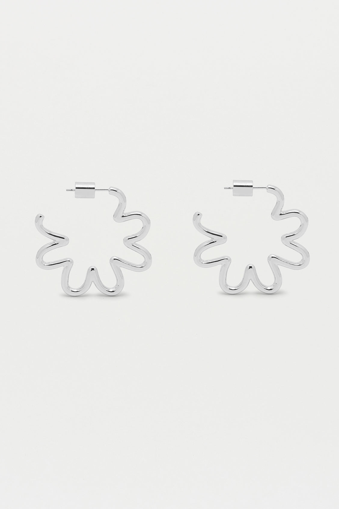 Squiggle Flower Hoops