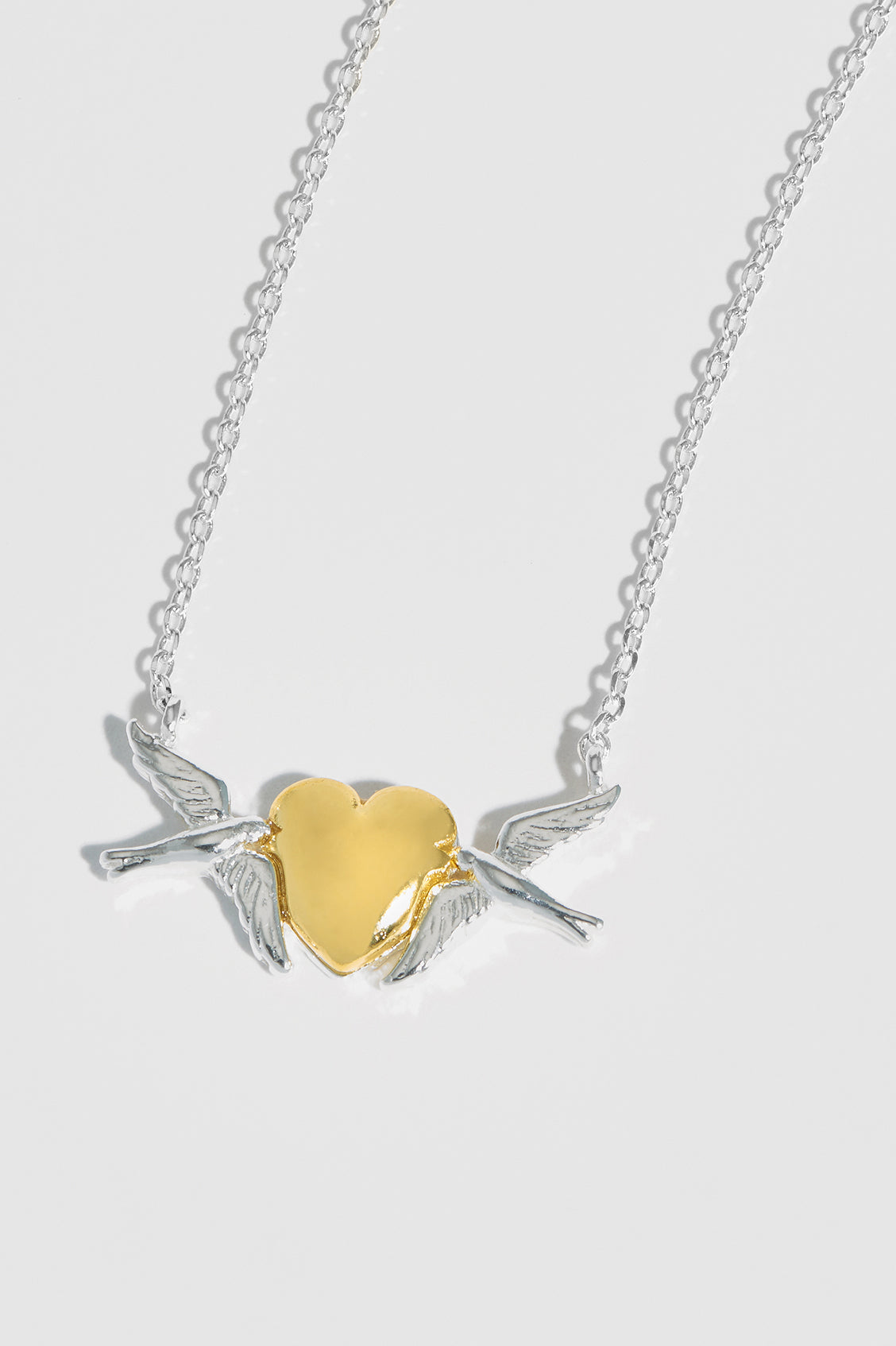 Birds and Heart Necklace