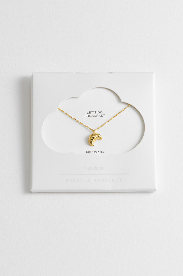Gold Plated Croissant Pendant Necklace | Estella Bartlett – Estella ...