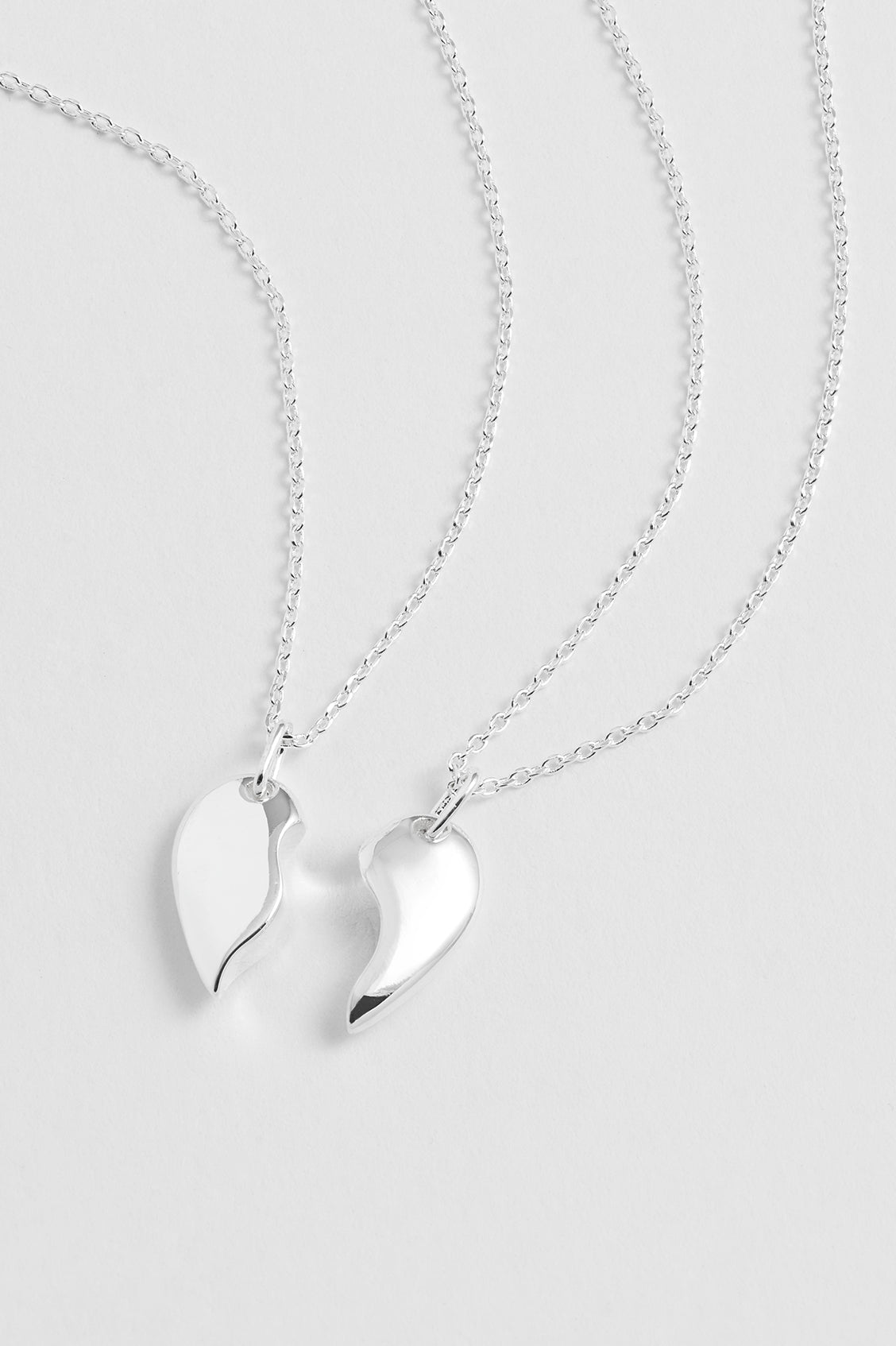 BFF Heart Necklace Set