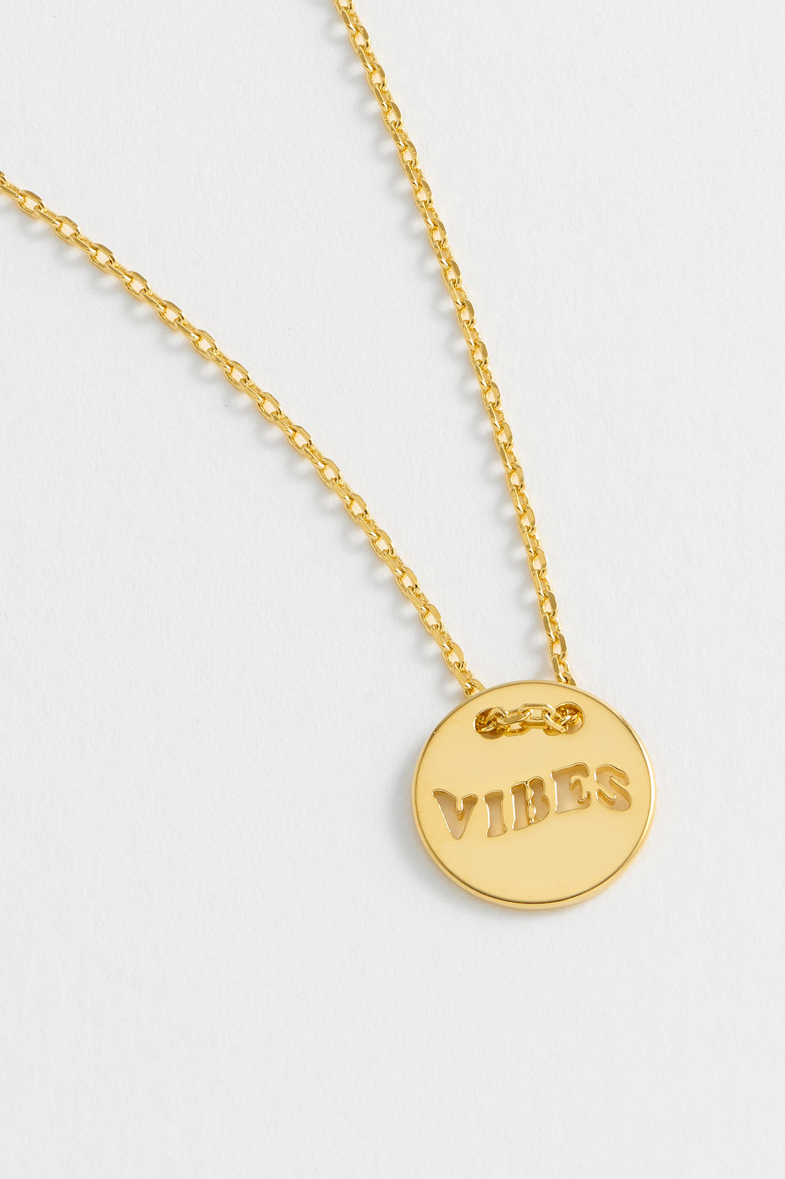 Vibes Cut Out Disc Necklace