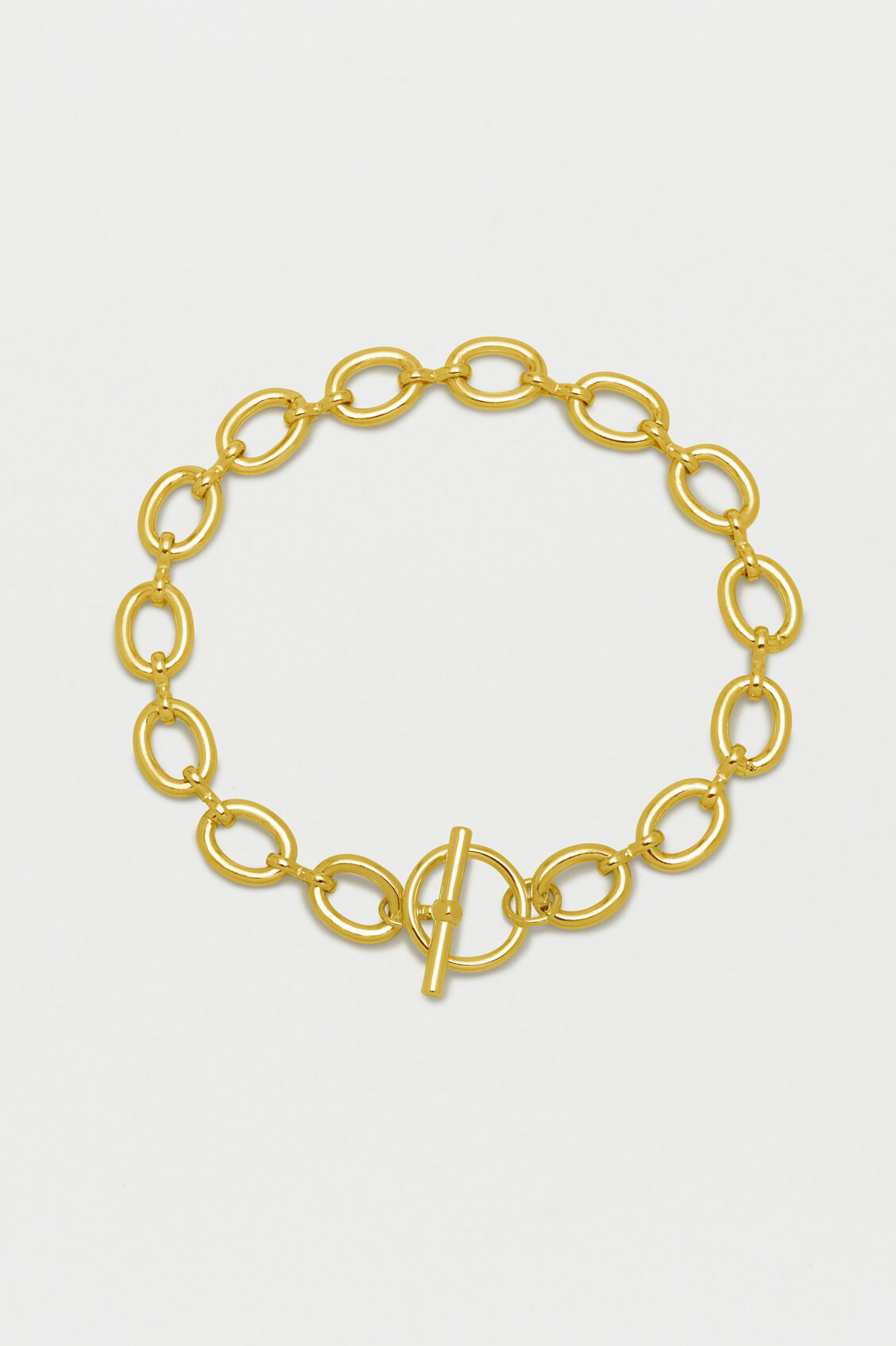 Oval Link T-Bar Chain Bracelet