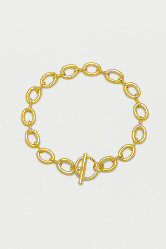 Oval Link T-Bar Chain Bracelet