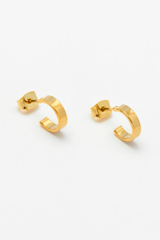 Minimalist Flat Hoop Earrings