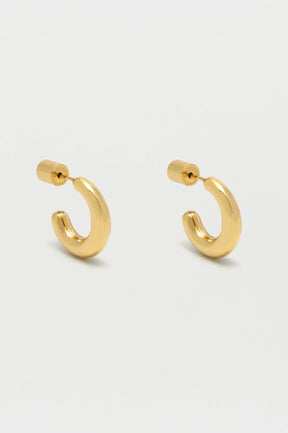 estella bartlett Mini Chunky Hoop Earrings Gold Plated