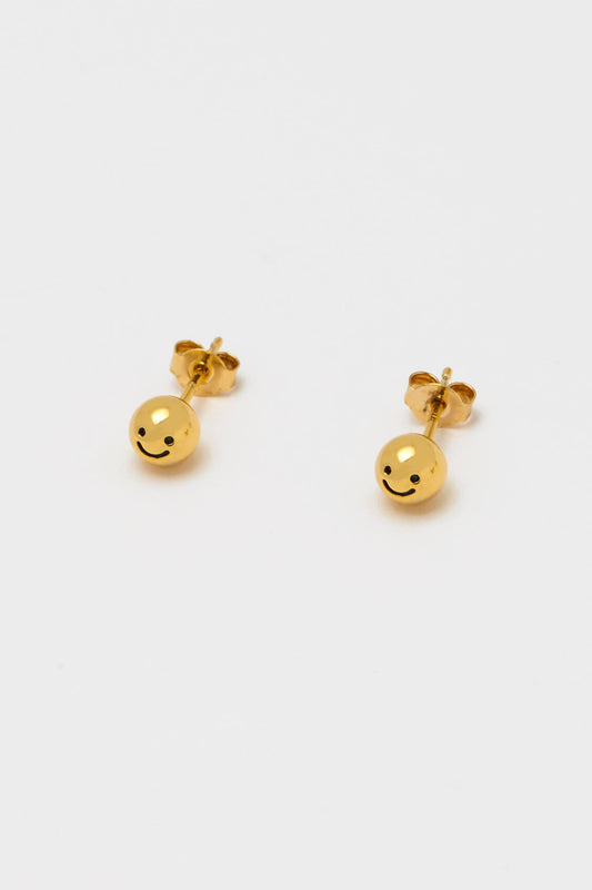 Mini Smiling Face Stud Earrings