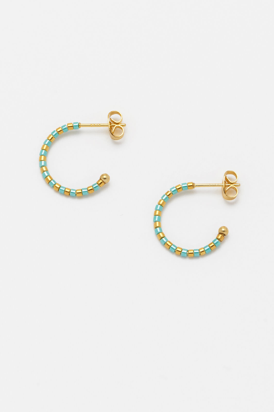 Seashore Beaded Hoop Earrings
