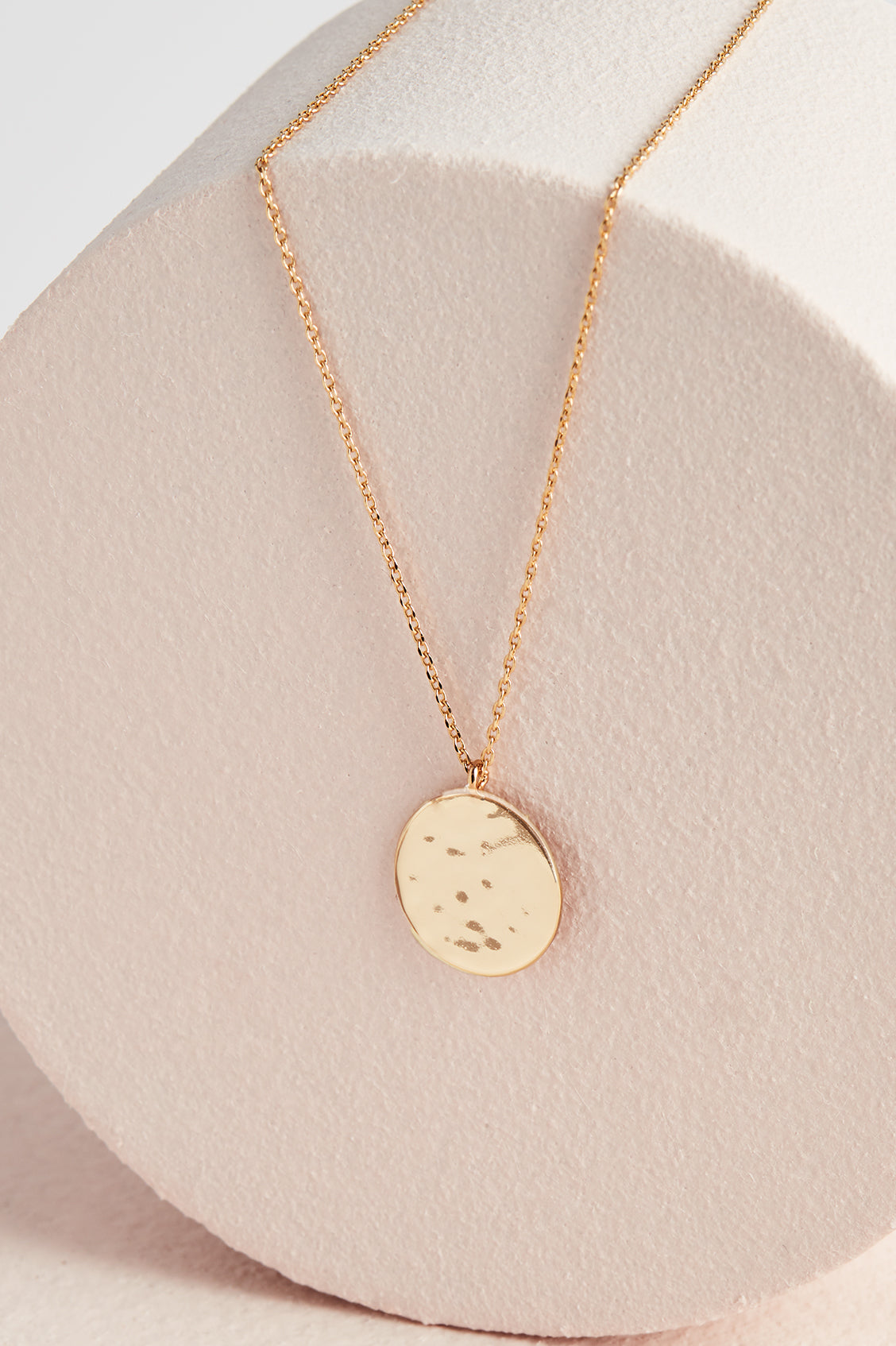 Gold Disc Necklace, 9 Carat Yellow Gold | G. W. Cox My Jeweller