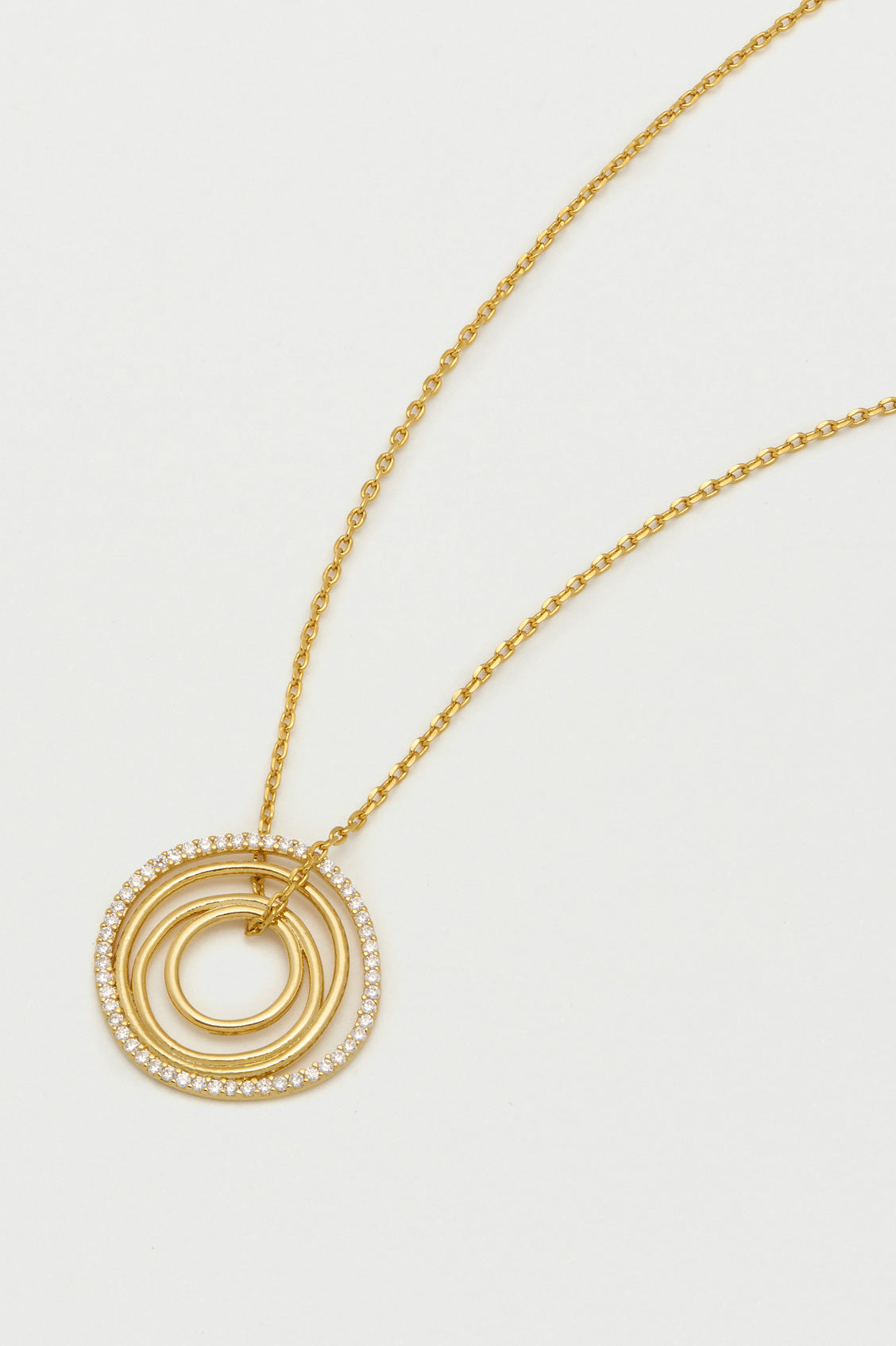 Organic CZ Circles Necklace