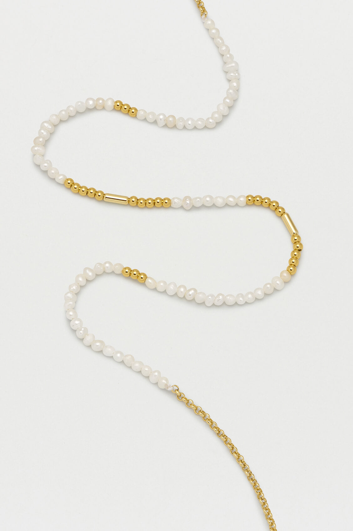 Pearl and Gold Beaded Necklace