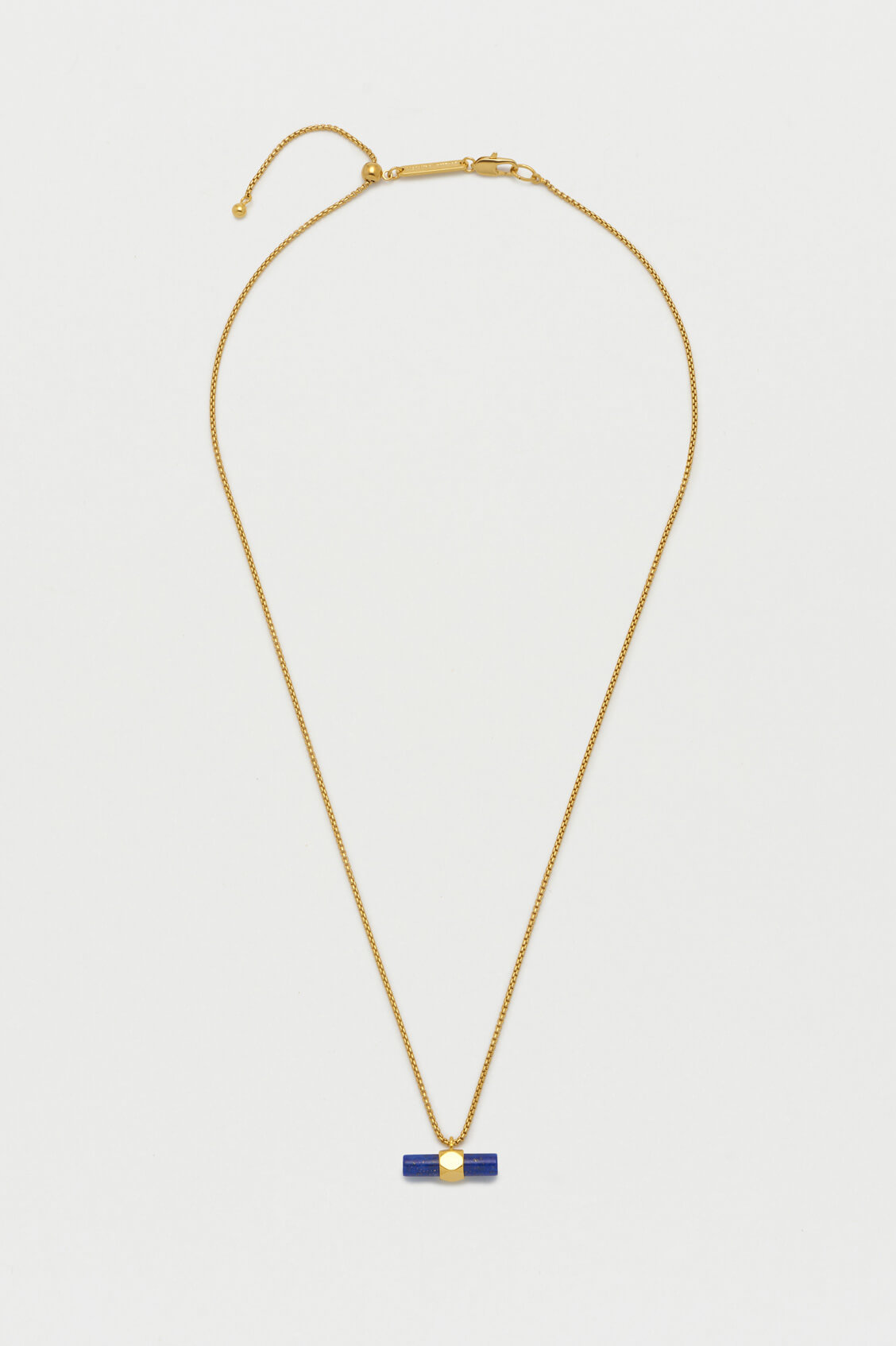 Gemstone T-Bar Pendant Necklace