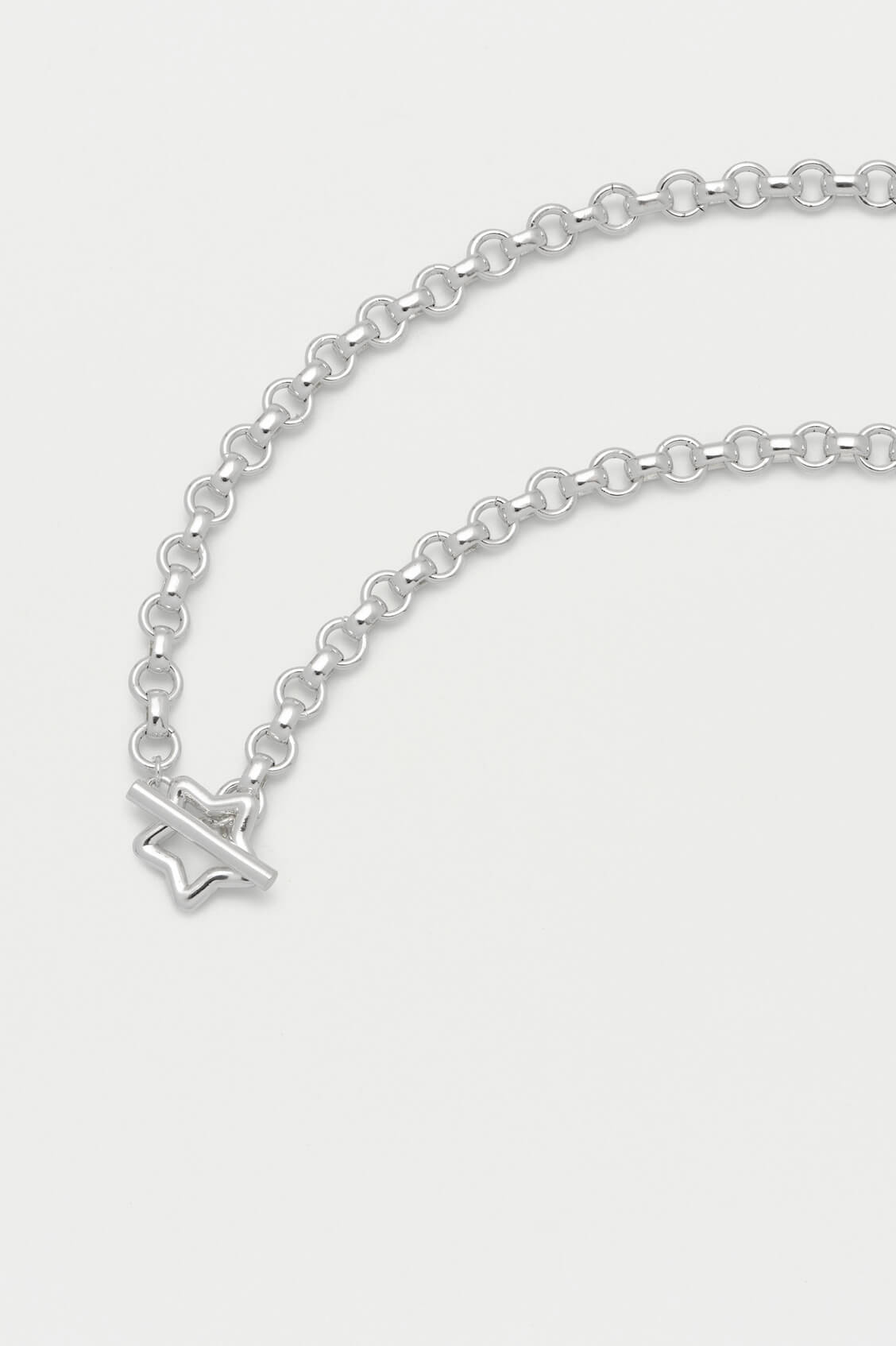 Star T-Bar Link Chain Necklace